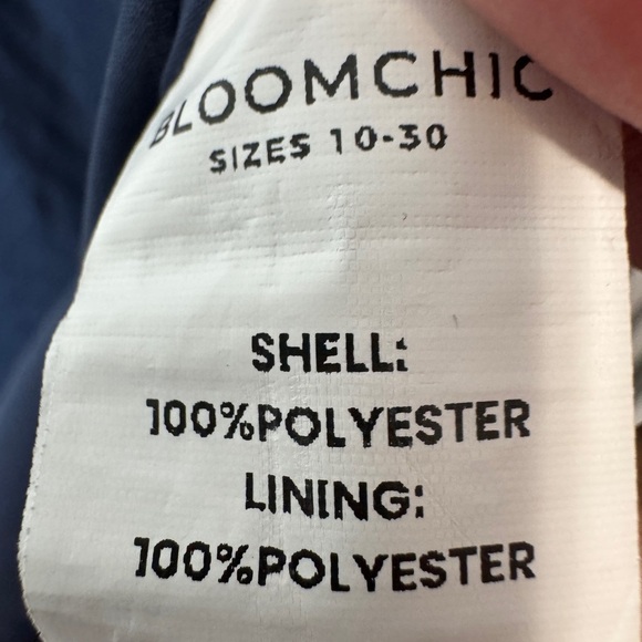 Bloomchic Geometric Lantern Sleeve Dress Navy - Picture 6 of 11